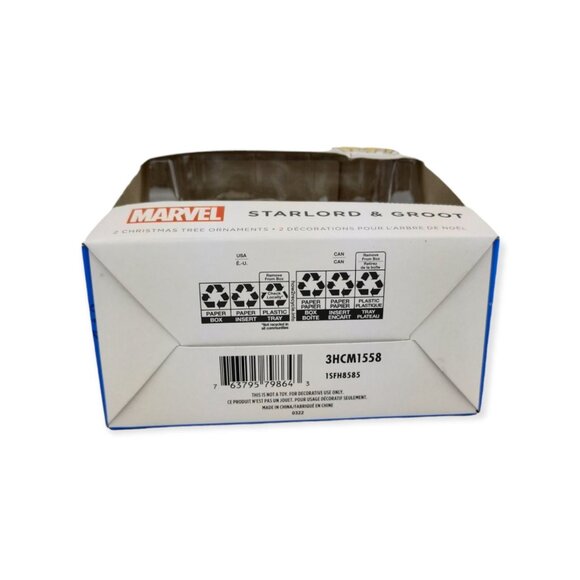 Hallmark Funko Pop! Marvel Starlord and Groot Decorative Christmas Ornament Set - Picture 7 of 11